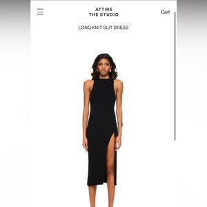 Attire the studio black cotton knit dress (size XS)